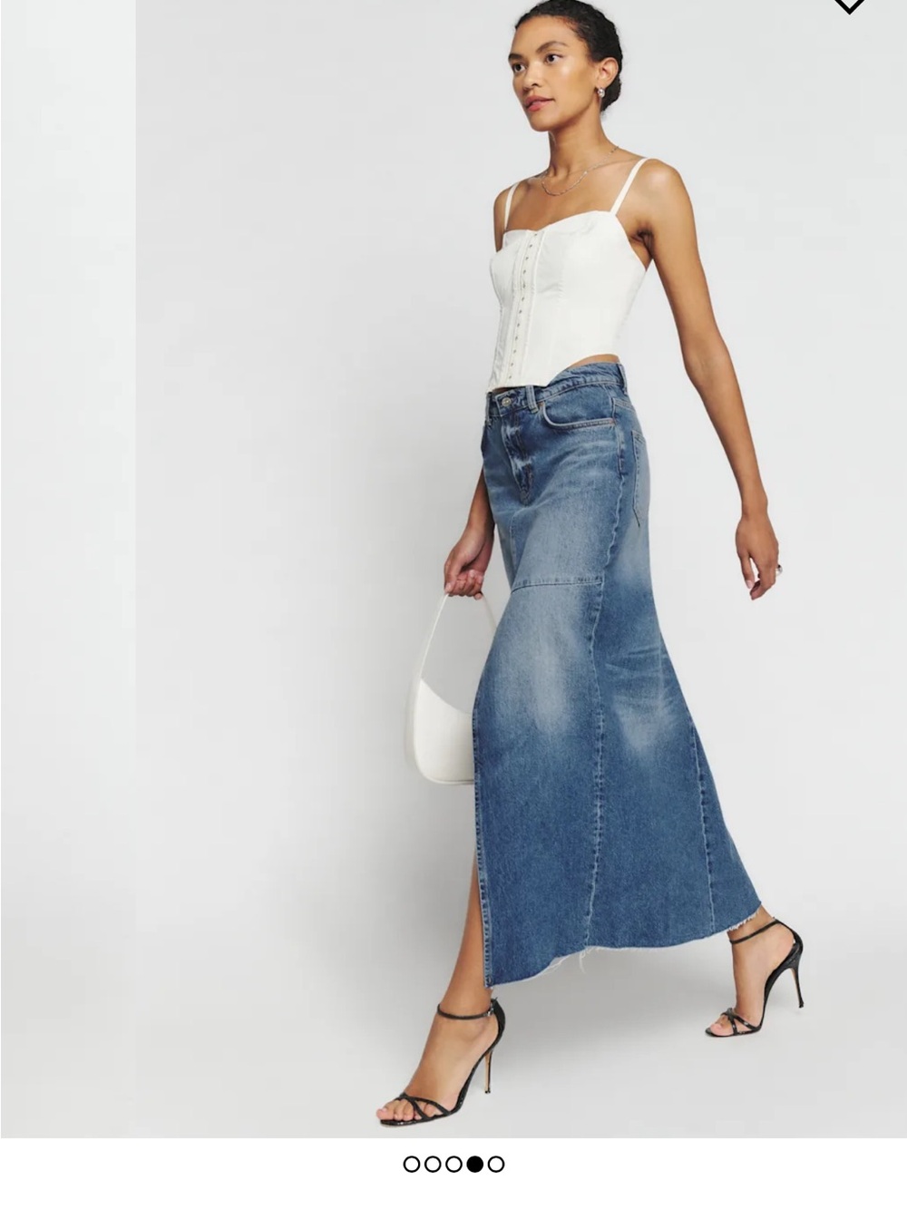 NWT Reformation Jean skirt